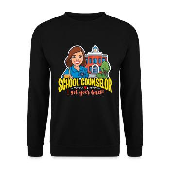 Conseiller scolaire J’ai votre thérapeute pour le dos - Sweat-shirt Unisexe - noir - Devant - Alina (178cm) & Michal (187cm)