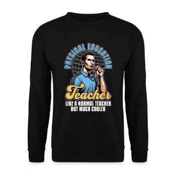 Professeur d’éducation physique comme un professeur de gym - Sweat-shirt Unisexe - noir - Devant - Alina (178cm) & Michal (187cm)