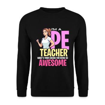 Instructeur d’éducation physique Je suis professeur d’éducation physique Santé physique - Sweat-shirt Unisexe - noir - Devant - Alina (178cm) & Michal (187cm)