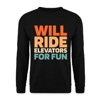 Elevator Elevator - Unisex Sweatshirt - black - Front - Alina (178cm) & Michal (187cm)
