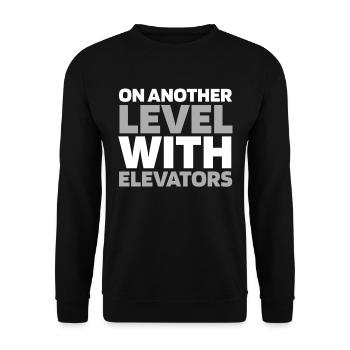 Elevator Elevator - Unisex Sweatshirt - black - Front - Alina (178cm) & Michal (187cm)