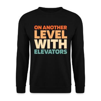 Elevator Elevator - Unisex Sweatshirt - black - Front - Alina (178cm) & Michal (187cm)