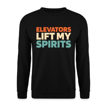 Elevator Elevator - Unisex Sweatshirt - black - Front - Alina (178cm) & Michal (187cm)