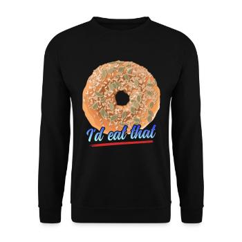 Bagel Beigel Bagol Pain Cadeau - Sweat-shirt Unisexe - noir - Devant - Alina (178cm) & Michal (187cm)