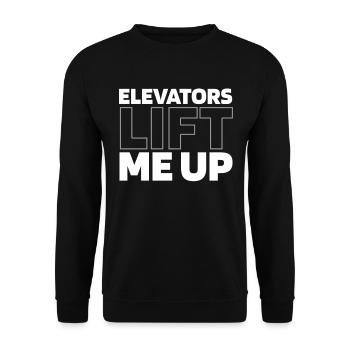 Elevator Elevator - Unisex Sweatshirt - black - Front - Alina (178cm) & Michal (187cm)