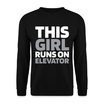Elevator Elevator - Unisex Sweatshirt - black - Front - Alina (178cm) & Michal (187cm)