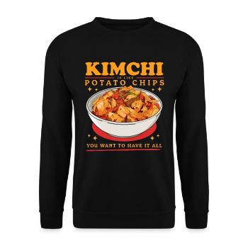 Kimchi Korean Dish Kimchi Gift - Unisex Sweatshirt - black - Front - Alina (178cm) & Michal (187cm)