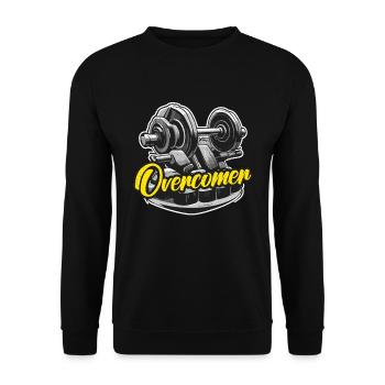 Health Coach Overcomer Gym Teacher Health Coaches - Unisex Sweatshirt - black - Front - Alina (178cm) & Michal (187cm)