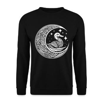 Phases de lune canard - Sweat-shirt Unisexe - noir - Devant - Alina (178cm) & Michal (187cm)