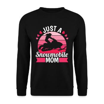 Schneemobil Motorschlitten Mutter - Unisex Pullover - Schwarz - Vorne - Alina (178cm) & Michal (187cm)