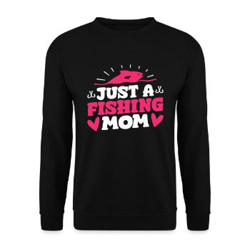 Angler Angeln Just A Fishing Mom - Unisex Sweatshirt - black - Front - Alina (178cm) & Michal (187cm)