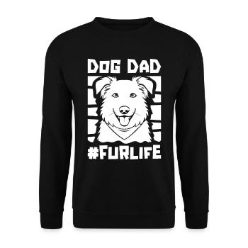 Berger Australien Chien Papa Fourrure Vie - Sweat-shirt Unisexe - noir - Devant - Alina (178cm) & Michal (187cm)