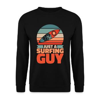 Surfer Surfen Juste un surfeur - Sweat-shirt Unisexe - noir - Devant - Alina (178cm) & Michal (187cm)