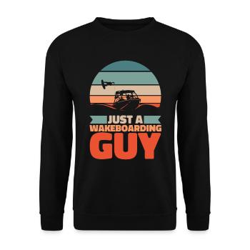 Wakeboard Wakeboarder Juste un gars de wakeboard - Sweat-shirt Unisexe - noir - Devant - Alina (178cm) & Michal (187cm)