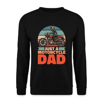Motorcycle Biker Motorbike Father - Unisex Sweatshirt - black - Front - Alina (178cm) & Michal (187cm)