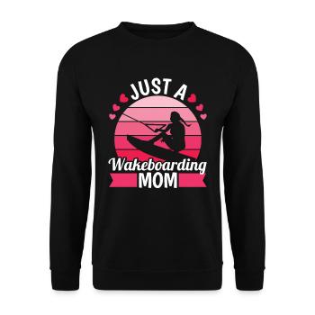 Wakeboard Wakeboarder Juste une maman wakeboard - Sweat-shirt Unisexe - noir - Devant - Alina (178cm) & Michal (187cm)