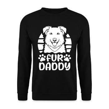 Australian Shepherd Dog Dad For Daddy - Unisex Sweatshirt - black - Front - Alina (178cm) & Michal (187cm)