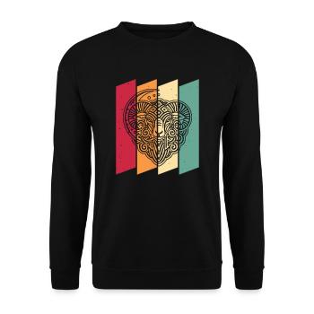 Sheep Moon Phases - Unisex Sweatshirt - black - Front - Alina (178cm) & Michal (187cm)