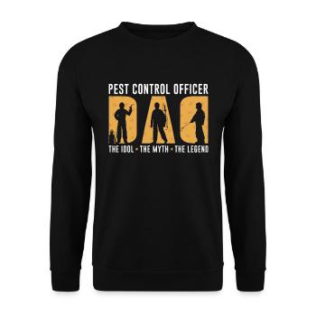 Pest Control Officer Dad The Idol Insect Solution - Unisex Pullover - Schwarz - Vorne - Alina (178cm) & Michal (187cm)