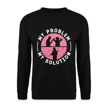 Pest Control Officer My Problem My Pictogram Mom - Unisex Sweatshirt - black - Front - Alina (178cm) & Michal (187cm)