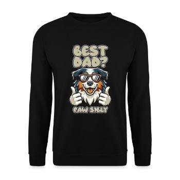 Berger Australien Père Meilleur Papa Pawsibly - Sweat-shirt Unisexe - noir - Devant - Alina (178cm) & Michal (187cm)