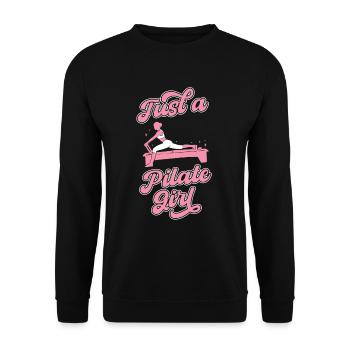 Pilates Just A Pilates Girl - Unisex Pullover - Schwarz - Vorne - Alina (178cm) & Michal (187cm)