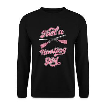 Chasse Chasseur Chasseur Juste Une Fille De Chasse - Sweat-shirt Unisexe - noir - Devant - Alina (178cm) & Michal (187cm)