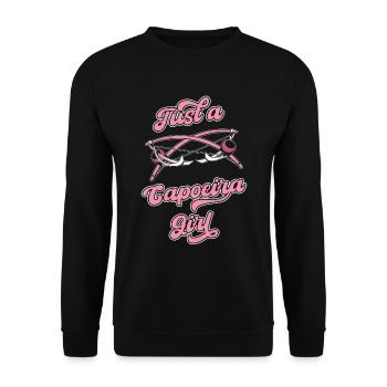 Capoeira Martial Dance Just A Capoeira Girl - Unisex Sweatshirt - black - Front - Alina (178cm) & Michal (187cm)