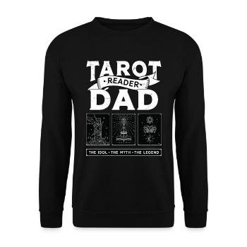 Tarot Lecteur Papa L’Idole Le Mythe Tarot Psychique - Sweat-shirt Unisexe - noir - Devant - Alina (178cm) & Michal (187cm)