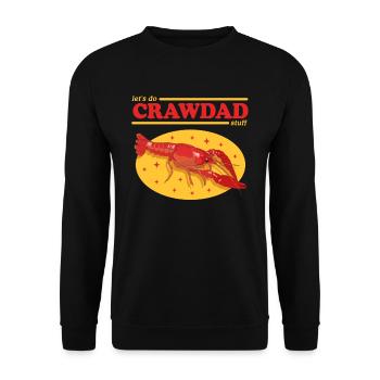 Flusskrebs Edelkrebs Meeresfrüchte Geschenk - Unisex Pullover - Schwarz - Vorne - Alina (178cm) & Michal (187cm)