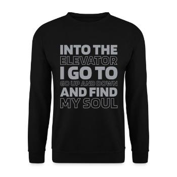 Elevator Elevator - Unisex Sweatshirt - black - Front - Alina (178cm) & Michal (187cm)
