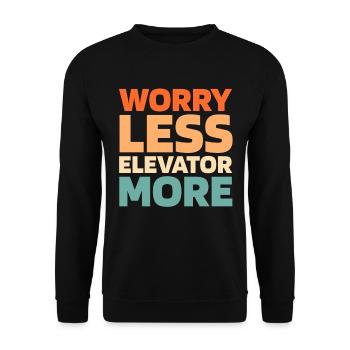 Elevator Elevator - Unisex Sweatshirt - black - Front - Alina (178cm) & Michal (187cm)