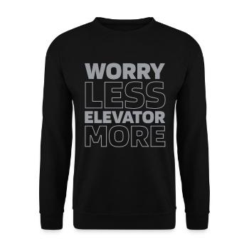 Elevator Elevator - Unisex Sweatshirt - black - Front - Alina (178cm) & Michal (187cm)