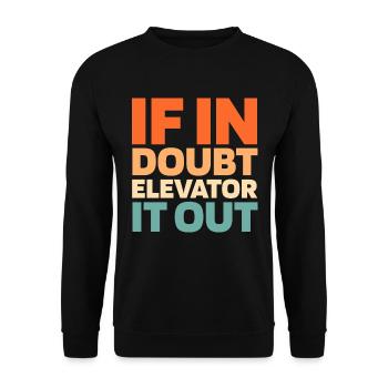 Elevator Elevator - Unisex Sweatshirt - black - Front - Alina (178cm) & Michal (187cm)