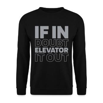 Elevator Elevator - Unisex Sweatshirt - black - Front - Alina (178cm) & Michal (187cm)