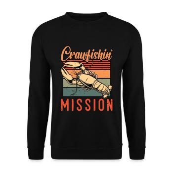 Crawfish Boil Crawfishin' Mission Boil Master - Unisex Pullover - Schwarz - Vorne - Alina (178cm) & Michal (187cm)