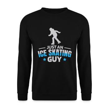 Schlittschuhlaufen juste un patineur sur glace - Sweat-shirt Unisexe - noir - Devant - Alina (178cm) & Michal (187cm)