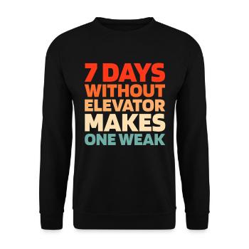 Elevator Elevator - Unisex Sweatshirt - black - Front - Alina (178cm) & Michal (187cm)
