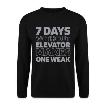 Elevator Elevator - Unisex Sweatshirt - black - Front - Alina (178cm) & Michal (187cm)