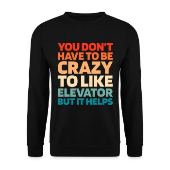 Elevator Elevator - Unisex Sweatshirt - black - Front - Alina (178cm) & Michal (187cm)