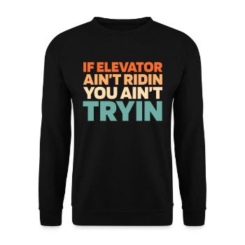 Elevator Elevator - Unisex Sweatshirt - black - Front - Alina (178cm) & Michal (187cm)