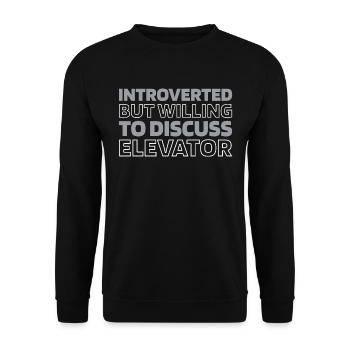 Elevator Elevator - Unisex Sweatshirt - black - Front - Alina (178cm) & Michal (187cm)
