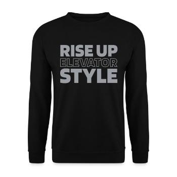 Elevator Elevator - Unisex Sweatshirt - black - Front - Alina (178cm) & Michal (187cm)