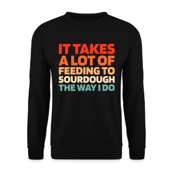 Sauerteig Brot - Unisex Pullover - Schwarz - Vorne - Alina (178cm) & Michal (187cm)