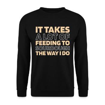 Sauerteig Brot - Unisex Pullover - Schwarz - Vorne - Alina (178cm) & Michal (187cm)