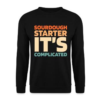 Sauerteig Brot - Unisex Pullover - Schwarz - Vorne - Alina (178cm) & Michal (187cm)