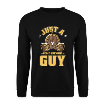 Hobby Brewer Beer Craft Beer - Unisex Sweatshirt - black - Front - Alina (178cm) & Michal (187cm)