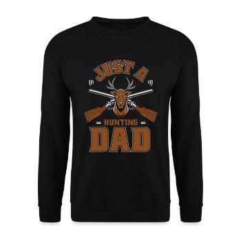Chasse Chasseur Chasse Juste un papa chasseur - Sweat-shirt Unisexe - noir - Devant - Alina (178cm) & Michal (187cm)