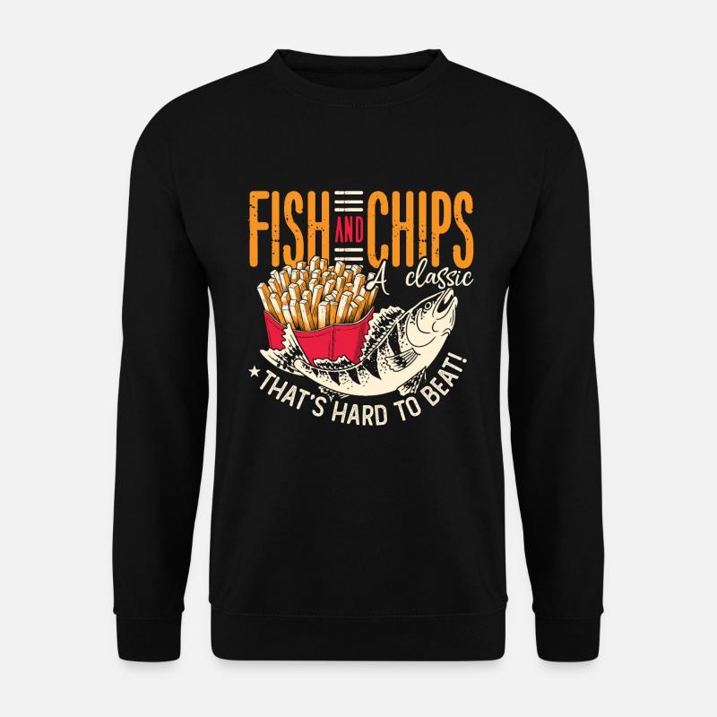 Fish And Chips Un classique de la délicatesse britannique - Sweat-shirt Unisexe - noir