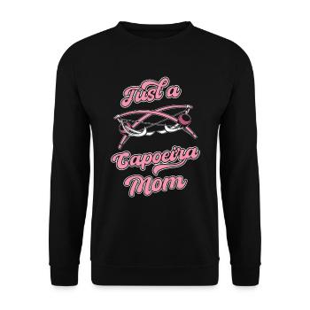 Capoeira Martial Dance Just A Capoeira Mom - Unisex Sweatshirt - black - Front - Alina (178cm) & Michal (187cm)